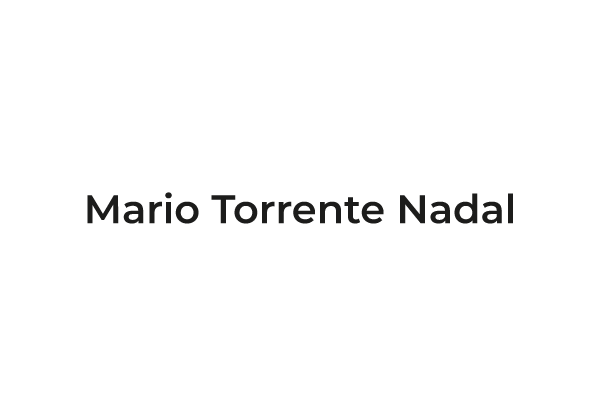 Texto de color negro donde hay escrito: Mario Torrent Nadal.