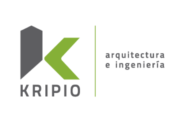 Logotipo a color de la marca Kripio, arquitectura e inegeniería.